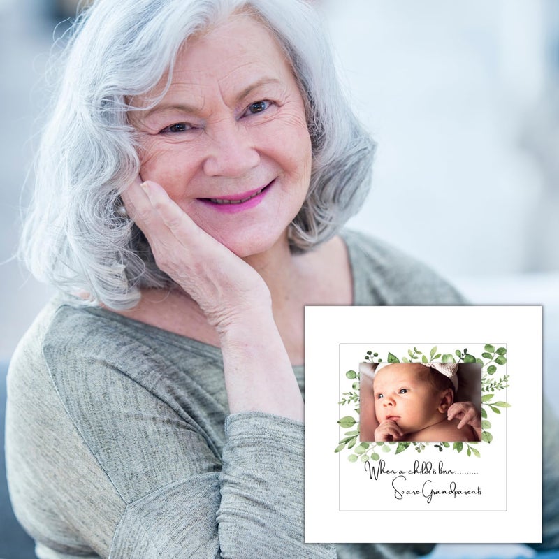 WillaBees First Grandchild Picture Frame - Perfect First Grandchild Gift for New Grandparents Black 8x8 Frame Holds a 4x6 Photo for Grandma’s This is a Love at First Sight Frame, Grandchild Picture Frame - Image 4